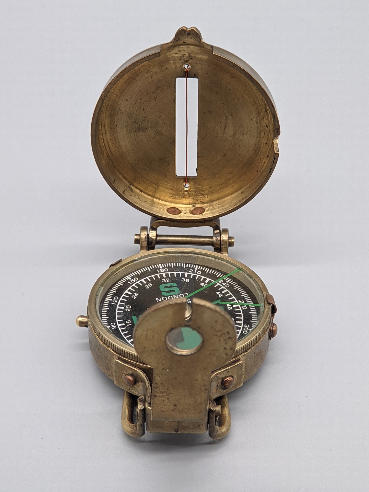 Klassischer Stanley London Messing Peilkompass Maritimes Design