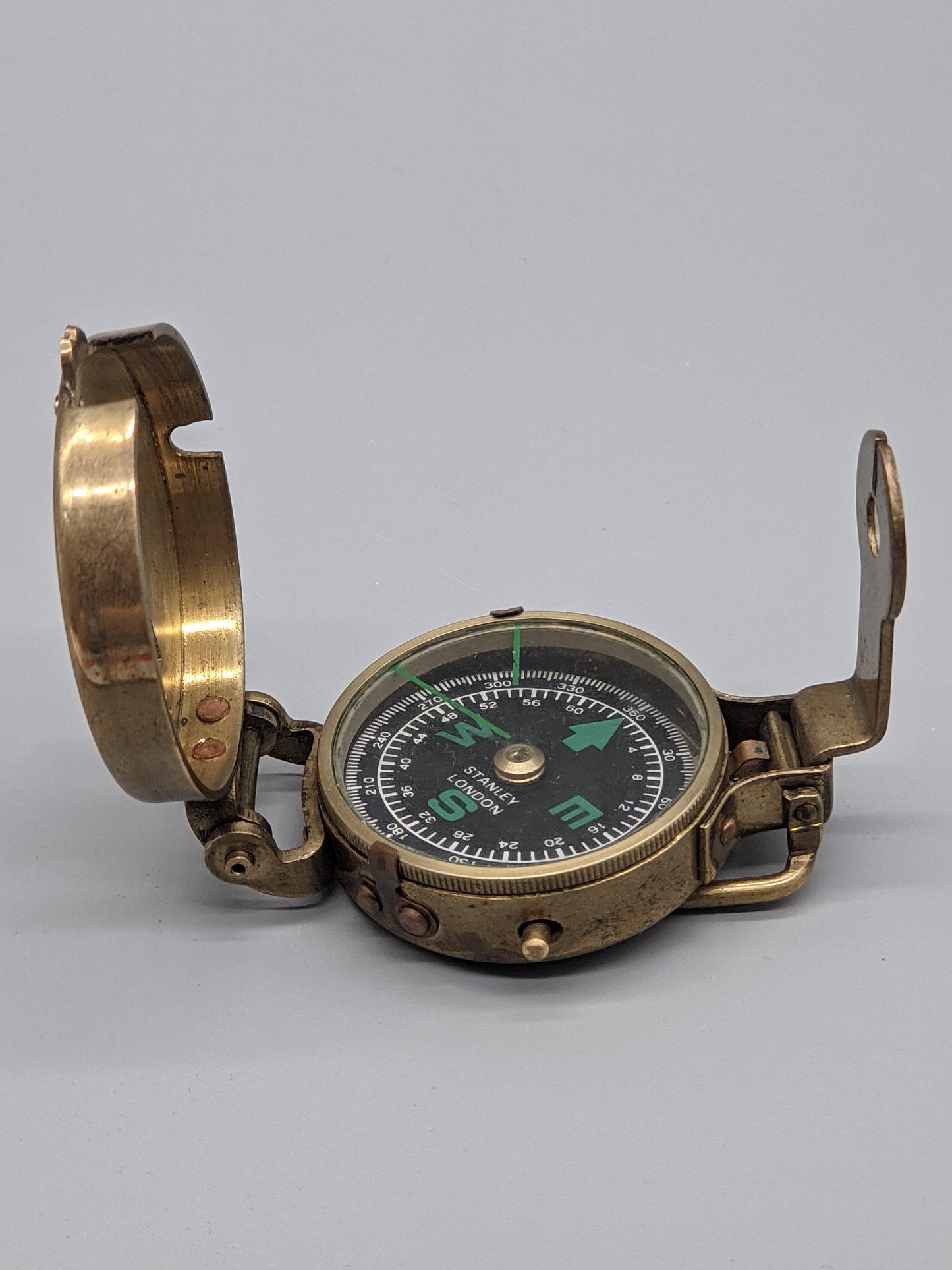 Klassischer Stanley London Messing Peilkompass Maritimes Design