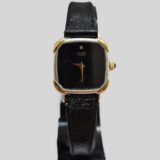 Citizen Damenarmbanduhr – Edles Design in Schwarz und Gold