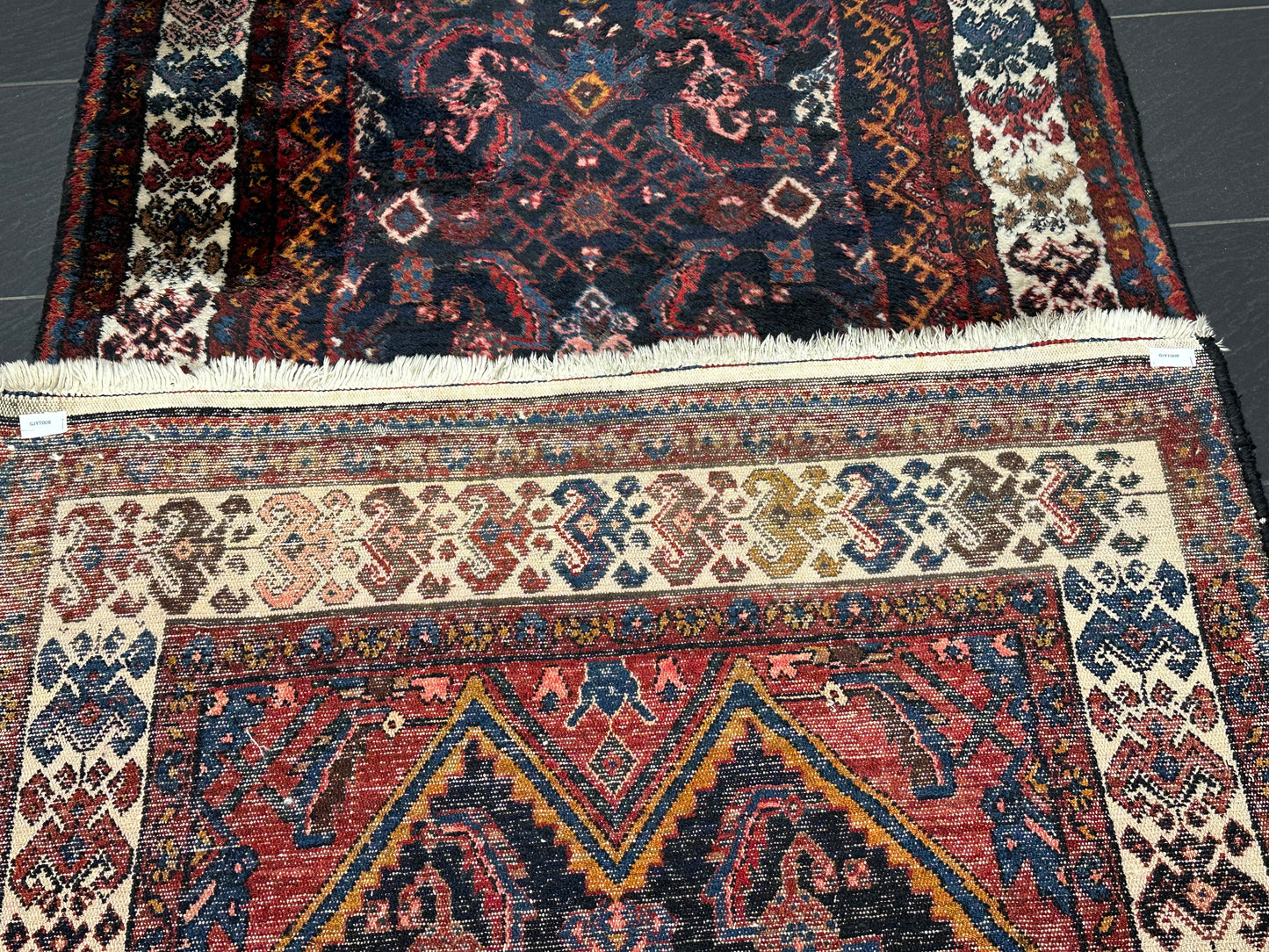 Orientteppich handgeknüpft Malayer Herati Naturfarben 305x105cm