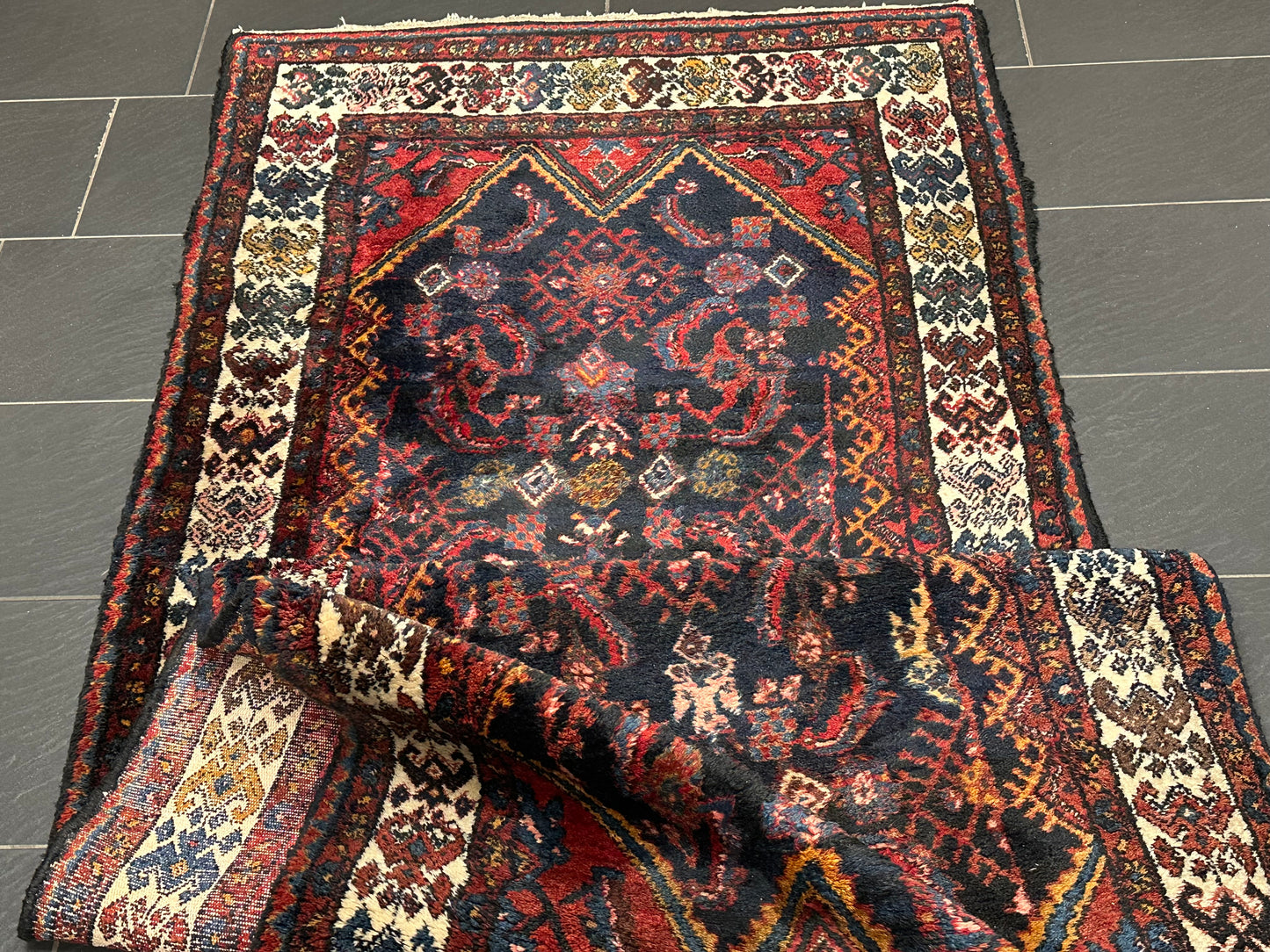 Orientteppich handgeknüpft Malayer Herati Naturfarben 305x105cm