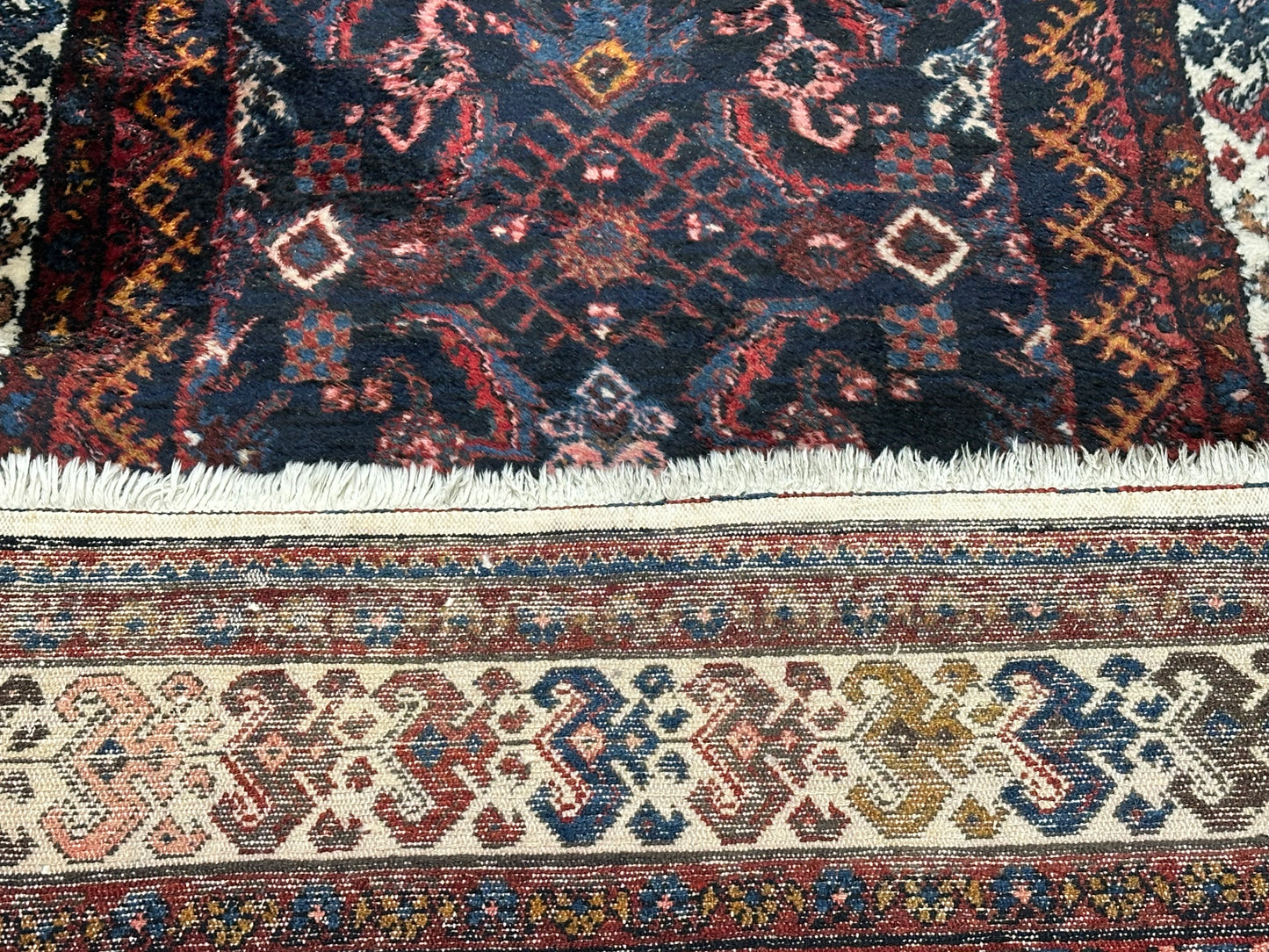 Orientteppich handgeknüpft Malayer Herati Naturfarben 305x105cm