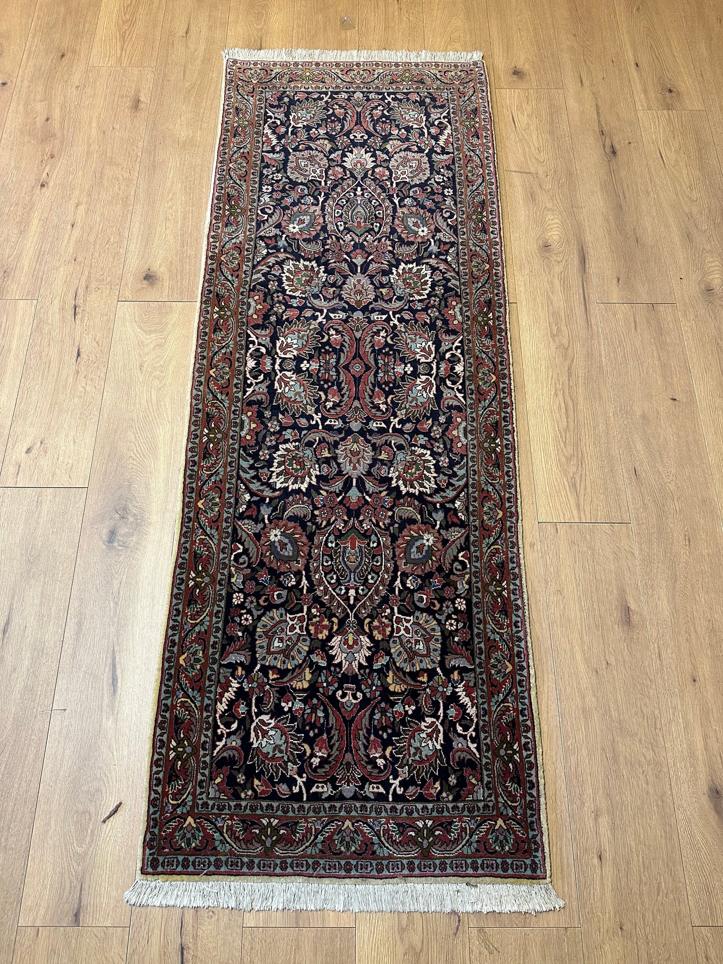 Orientteppich handgeknüpft Bidjar Läufer 73x206 cm Läufer