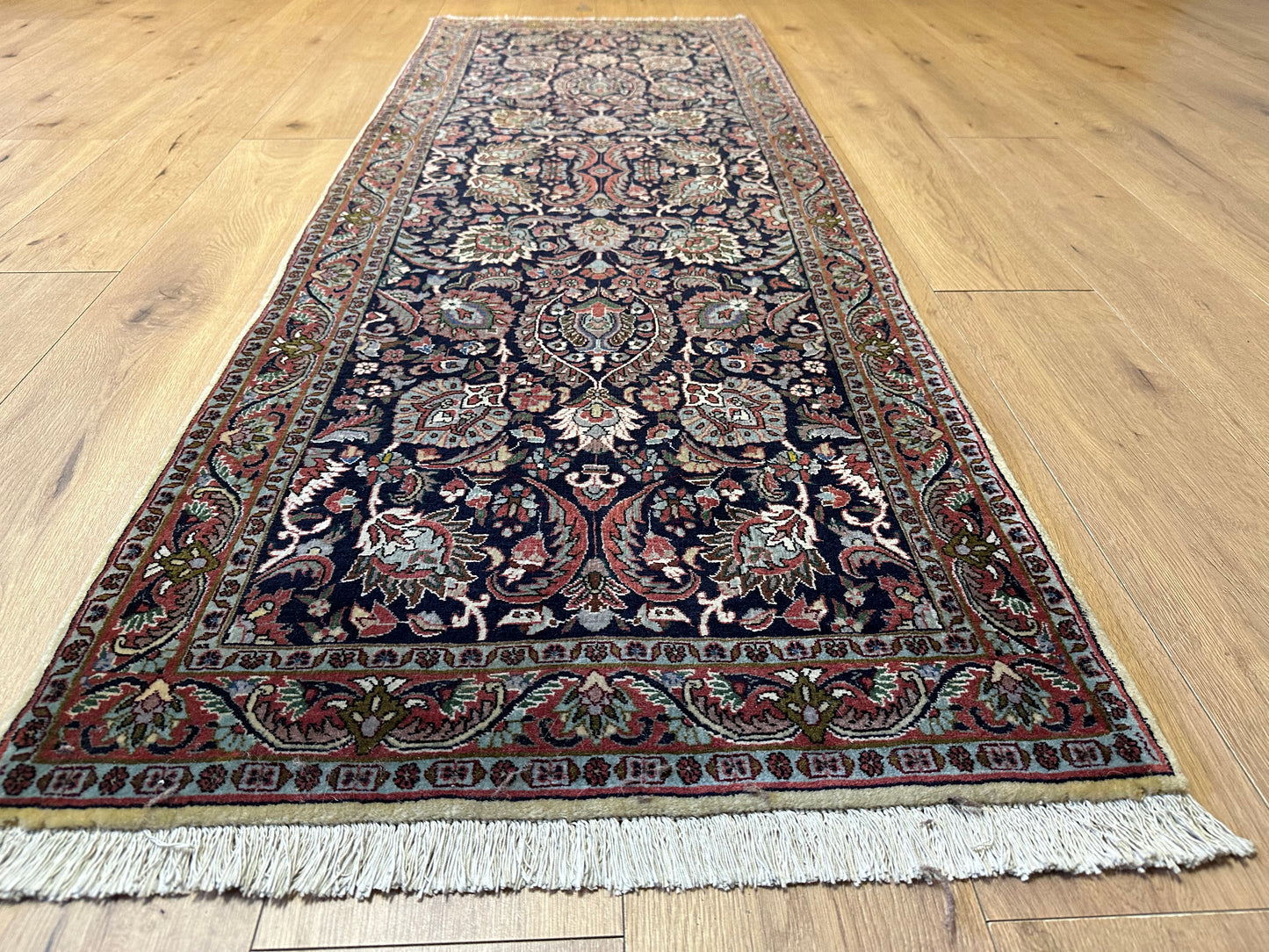 Orientteppich handgeknüpft Bidjar Läufer 73x206 cm Läufer