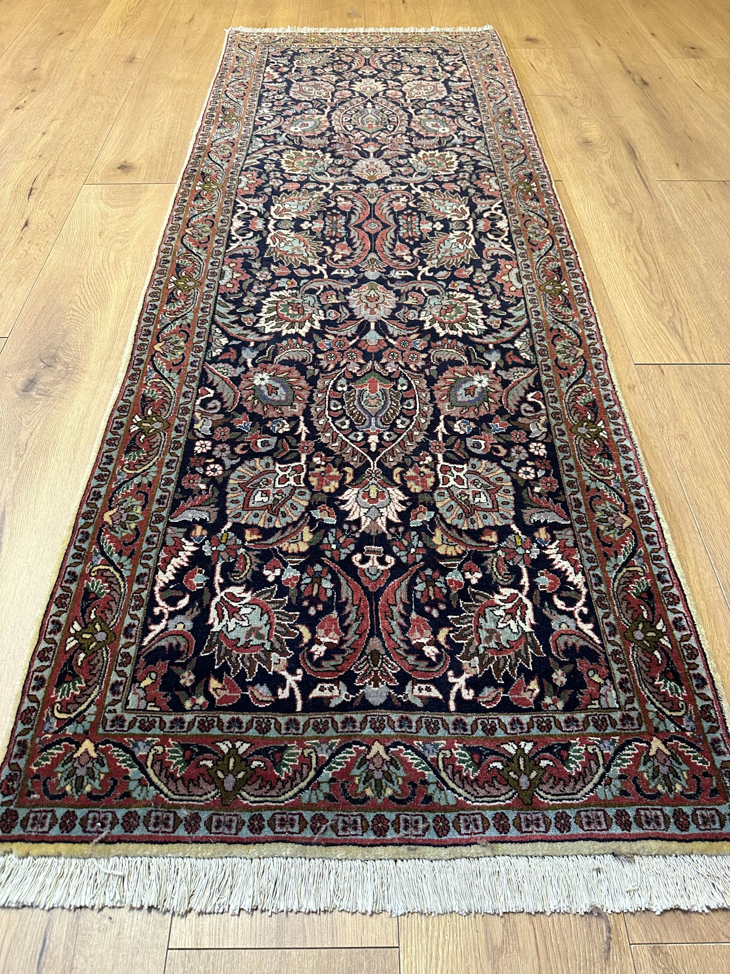 Orientteppich handgeknüpft Bidjar Läufer 73x206 cm Läufer