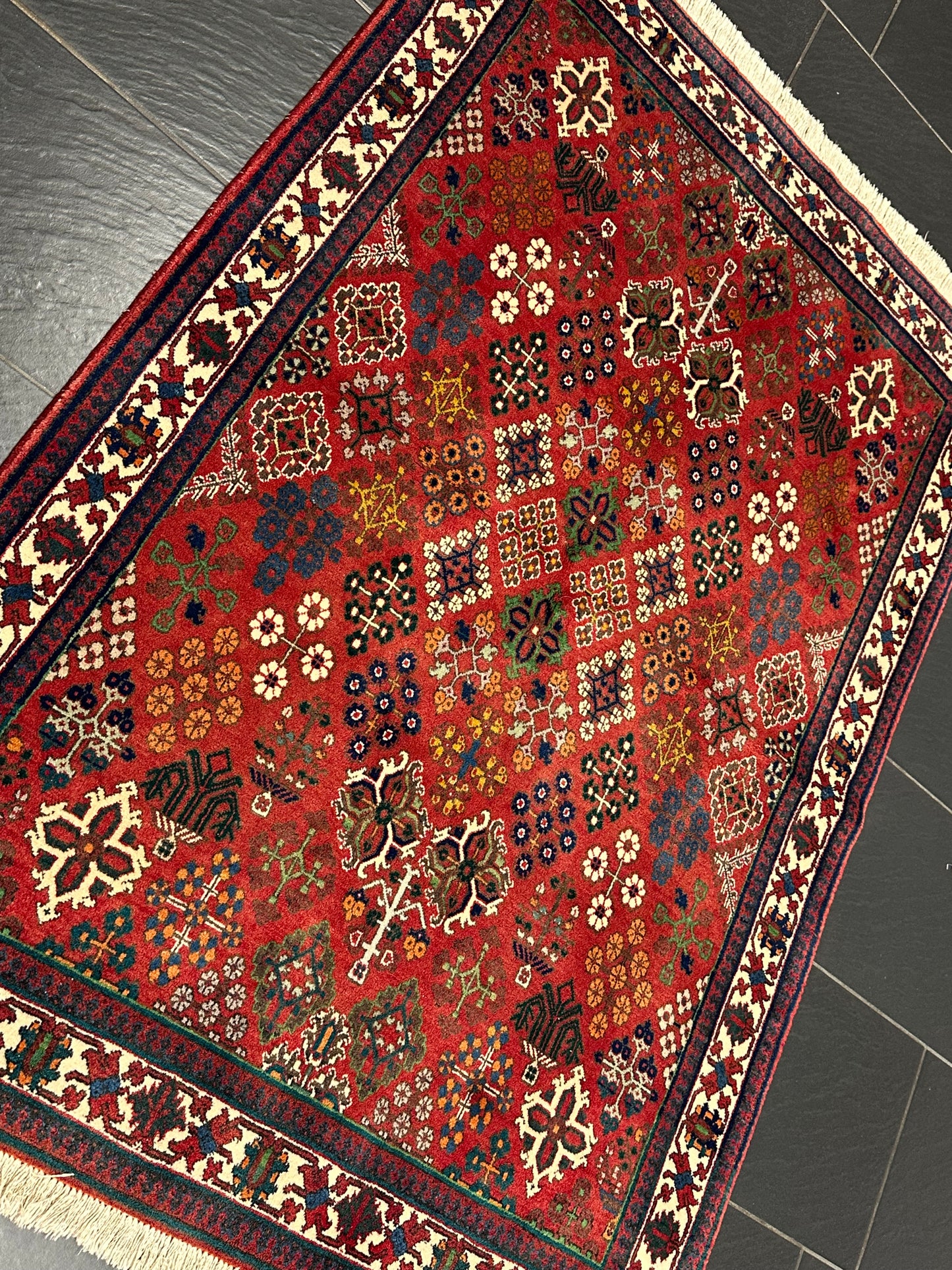 Orientteppich handgeknüpft MeyMey Keschan Naturfarben 157x112