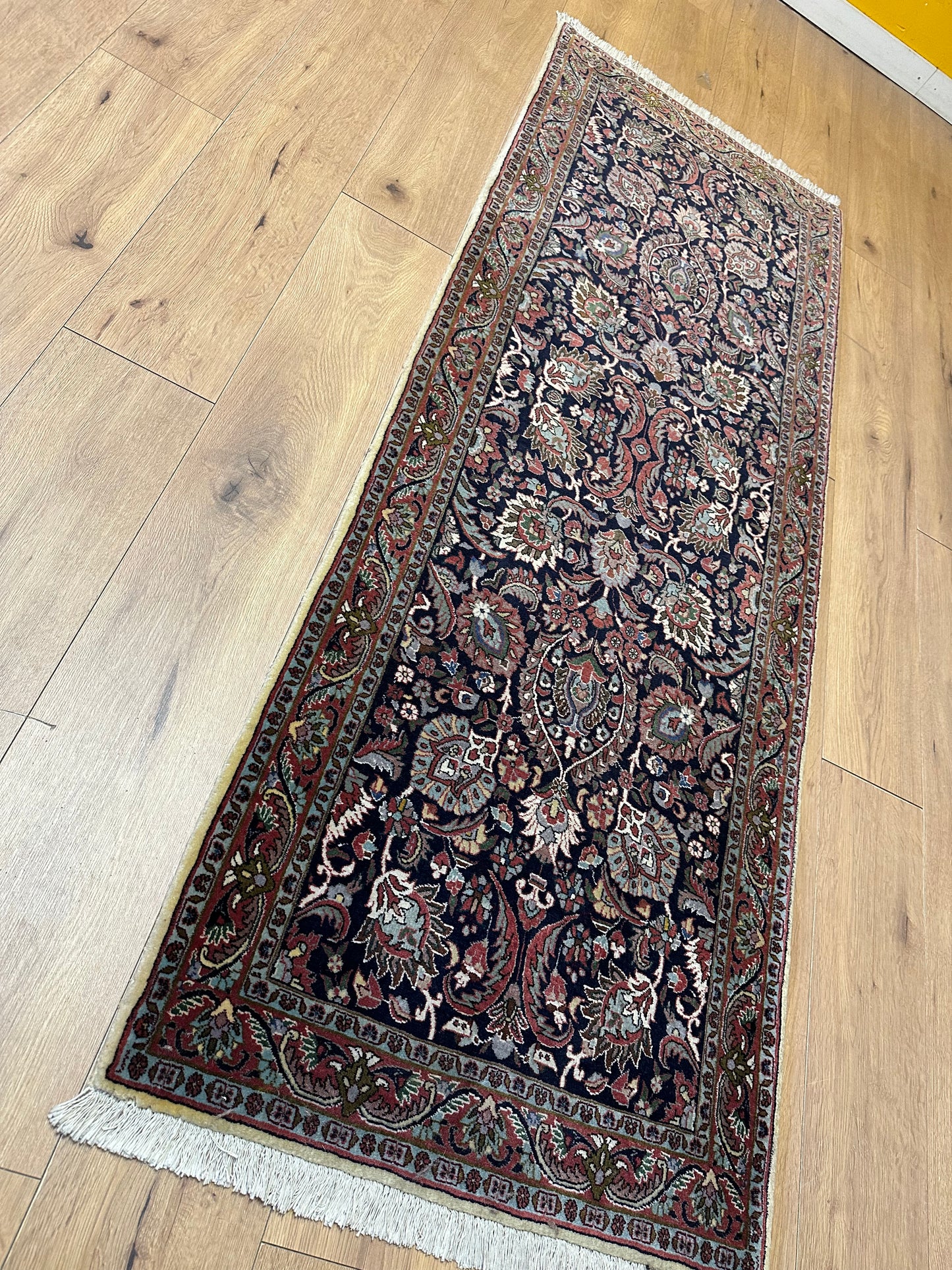 Orientteppich handgeknüpft Bidjar Läufer 73x206 cm Läufer