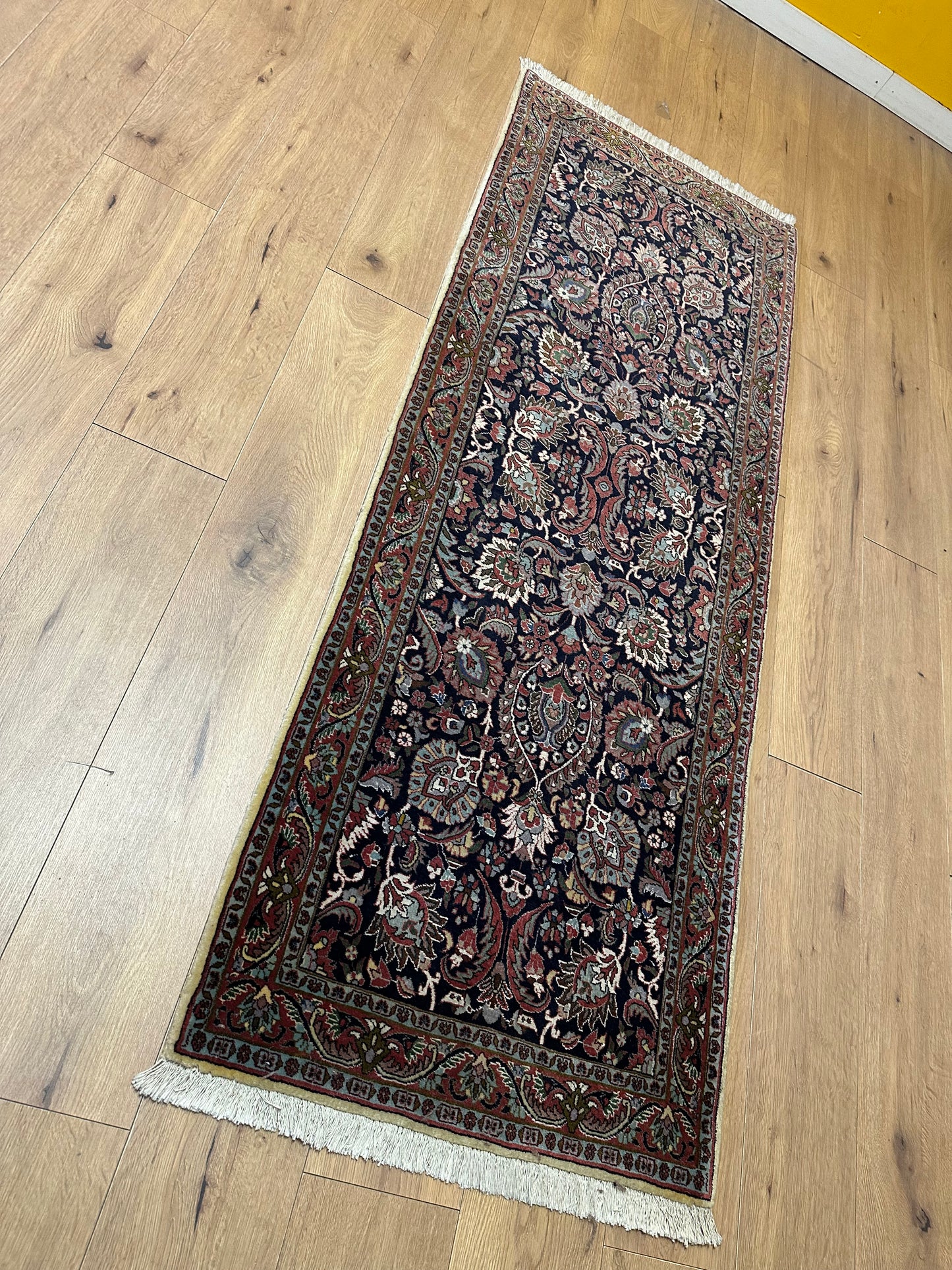 Orientteppich handgeknüpft Bidjar Läufer 73x206 cm Läufer