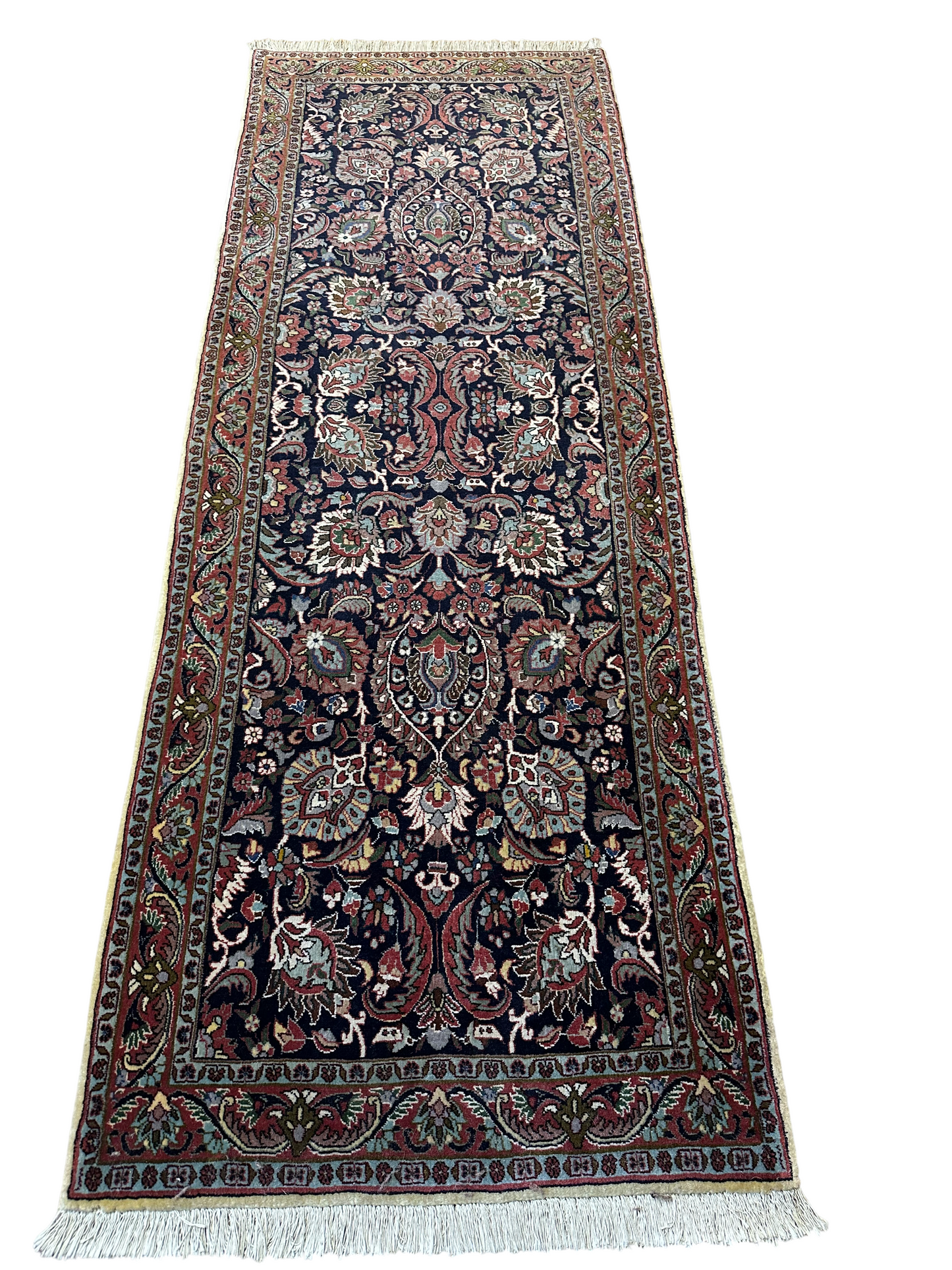 Orientteppich handgeknüpft Bidjar Läufer 73x206 cm Läufer