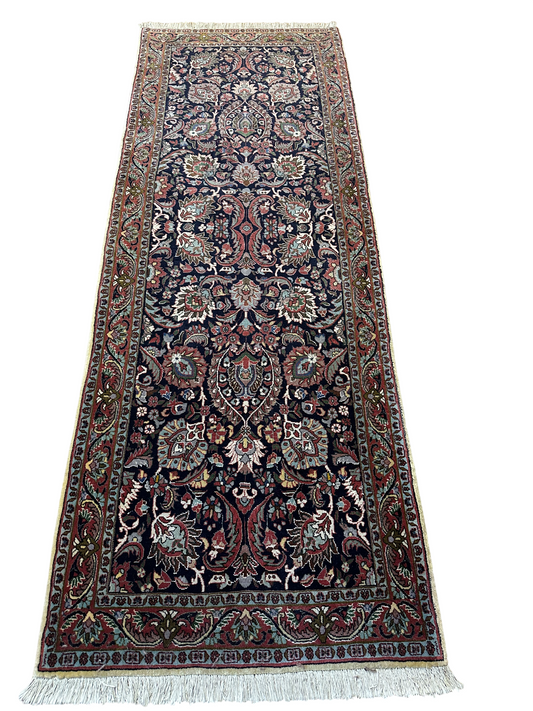 Orientteppich handgeknüpft Bidjar Läufer 73x206 cm Läufer