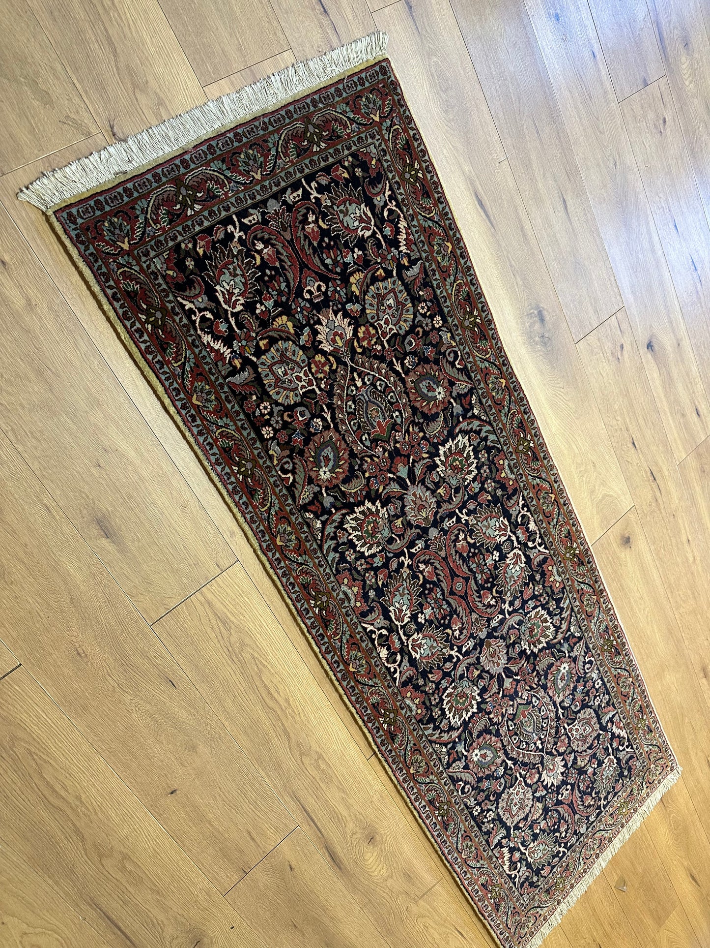 Orientteppich handgeknüpft Bidjar Läufer 73x206 cm Läufer