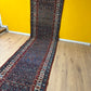 Orientteppich handgeknüpft Kazak Läufer 453x115 cm Wolle antik