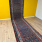 Orientteppich handgeknüpft Kazak Läufer 453x115 cm Wolle antik