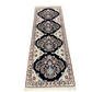 Orientteppich handgeknüpft Nain fein mit Seide 142 × 50 cm