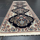 Orientteppich handgeknüpft Nain fein mit Seide 142 × 50 cm