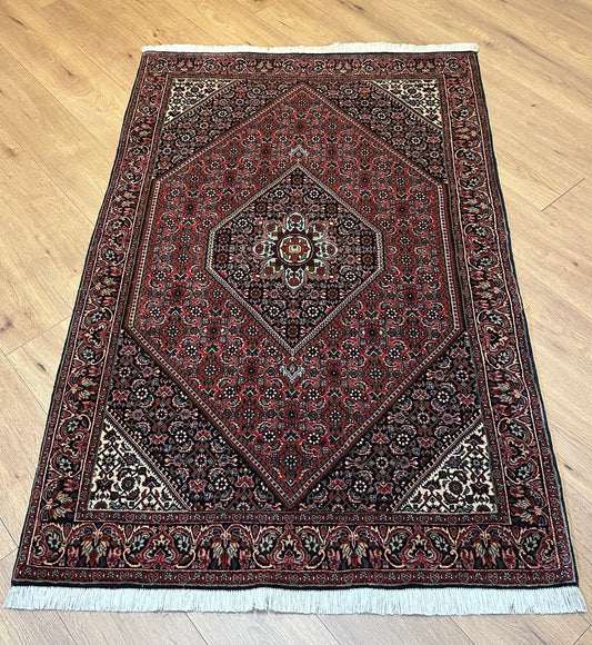 Bidjar Teppich Korkwolle mit Medaillon florales Allover Muster