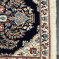 Orientteppich handgeknüpft Nain fein mit Seide 142 × 50 cm