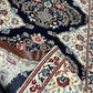 Orientteppich handgeknüpft Nain fein mit Seide 142 × 50 cm