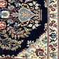 Orientteppich handgeknüpft Nain fein mit Seide 142 × 50 cm