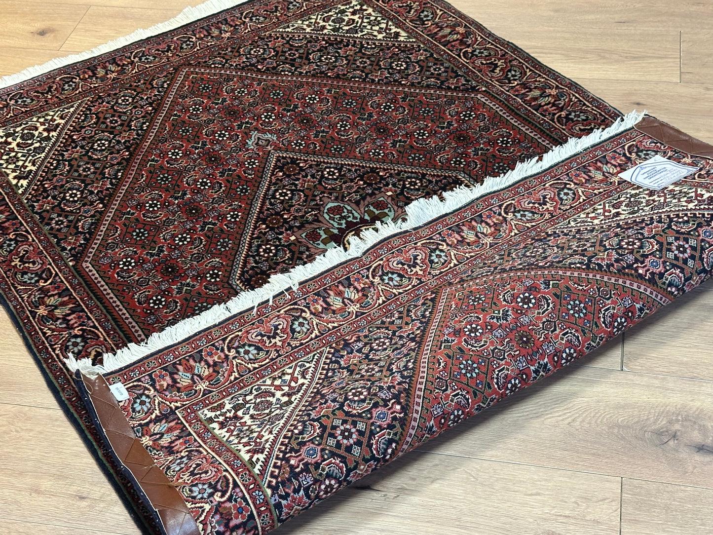 Bidjar Teppich Korkwolle mit Medaillon florales Allover Muster