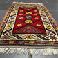 Orientteppich handgeknüpft Yürük Wolle antik Muster 78 × 45 cm