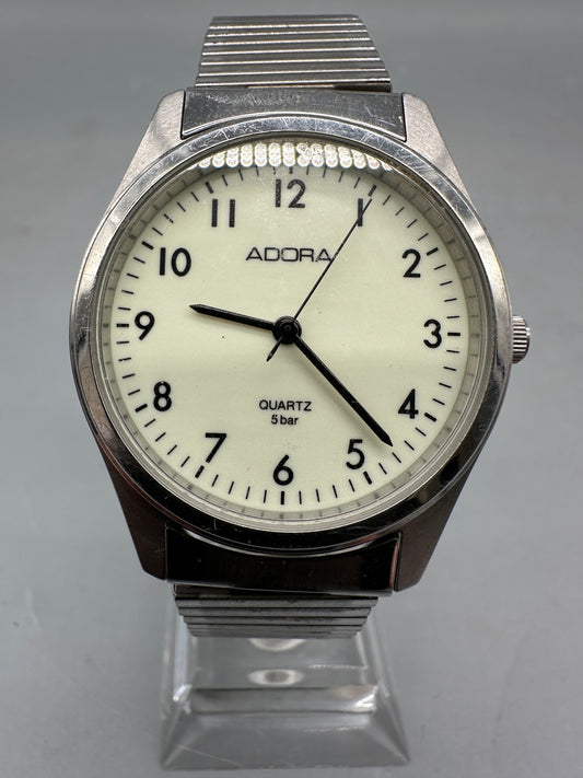 Adora Herren Uhr Edelstahl Minimalistisch Quartz 5 bar Vintage