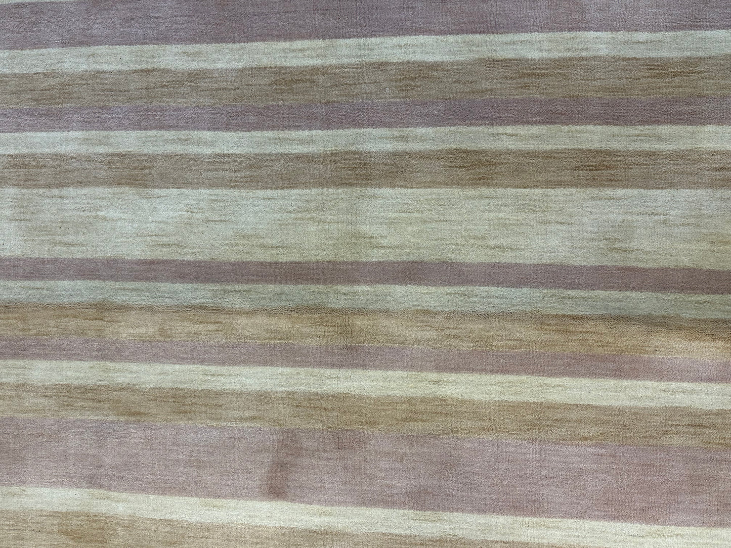 Gabbeh Teppich Schurwolle mit Streifenmuster in Naturtönen