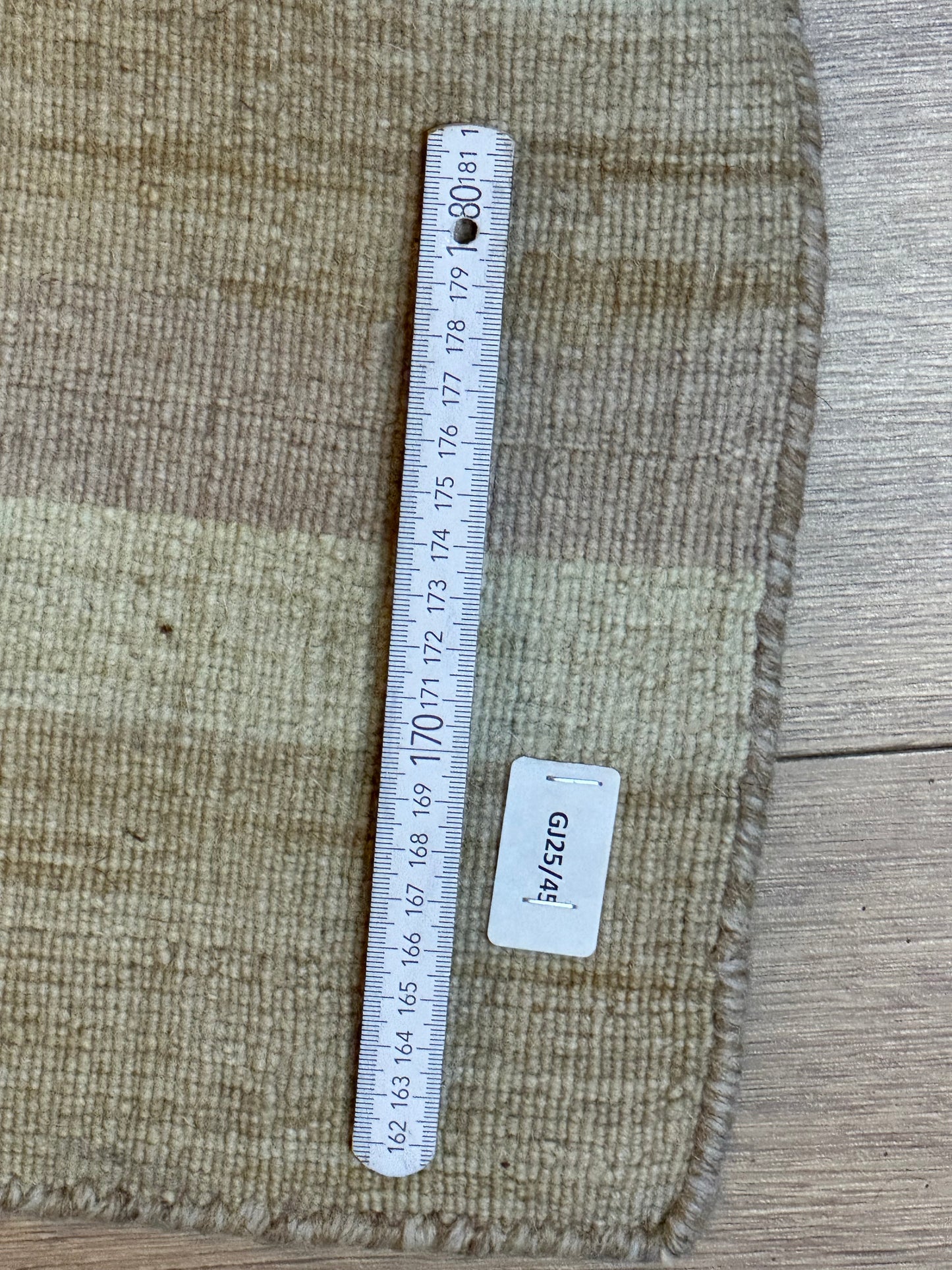 Gabbeh Teppich Schurwolle mit Streifenmuster in Naturtönen