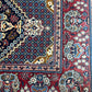 Orientteppich handgeknüpft Keschan 210x142 cm Korkwolle Lebensbaum