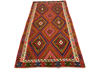 Orientteppich handgeknüpft Kelim antik Naturfarben 287 × 160 cm