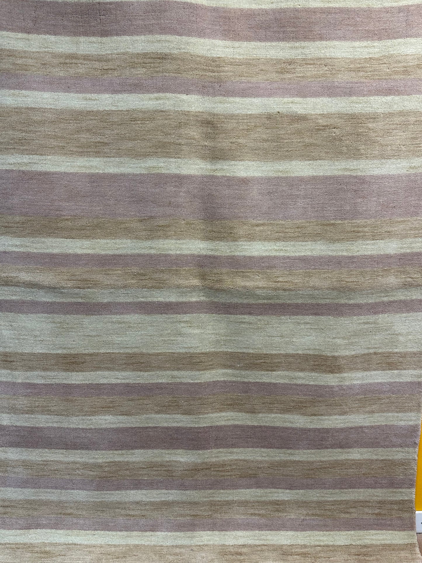 Gabbeh Teppich Schurwolle mit Streifenmuster in Naturtönen