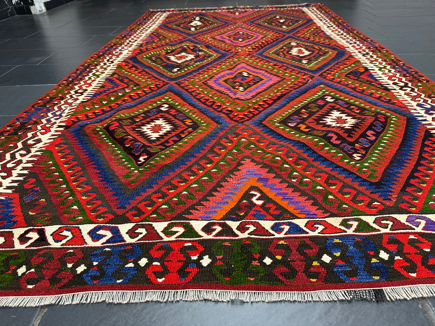 Orientteppich handgeknüpft Kelim antik Naturfarben 287 × 160 cm