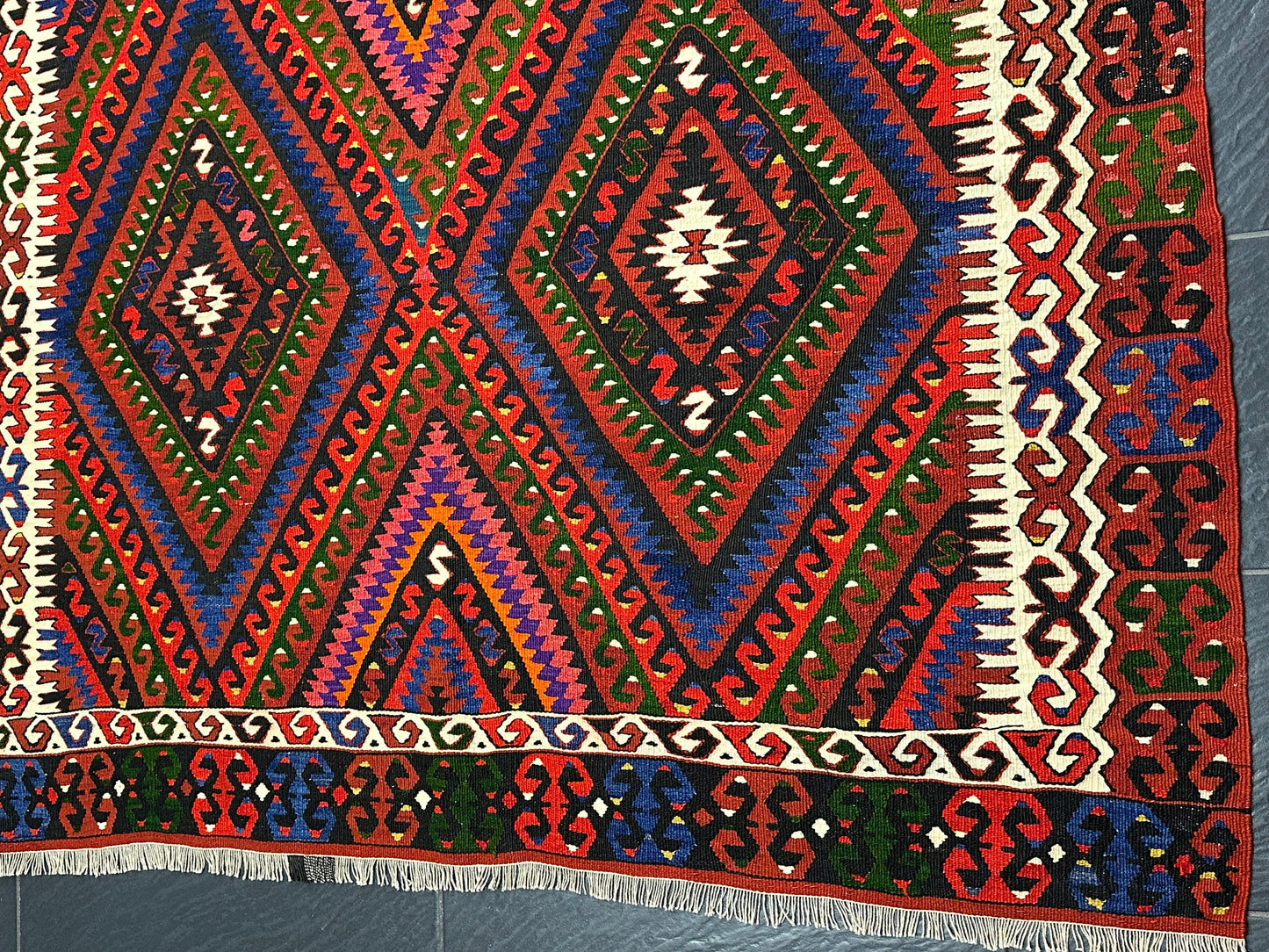 Orientteppich handgeknüpft Kelim antik Naturfarben 287 × 160 cm