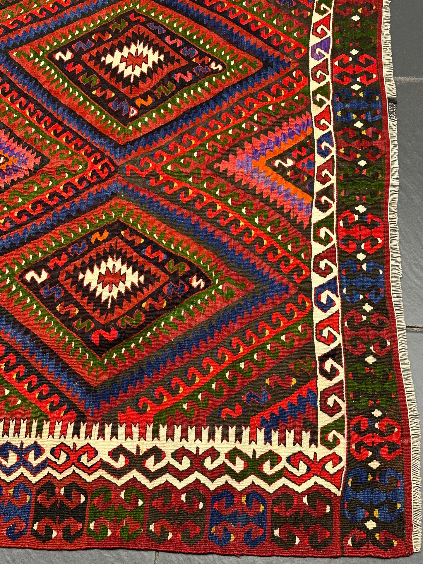 Orientteppich handgeknüpft Kelim antik Naturfarben 287 × 160 cm