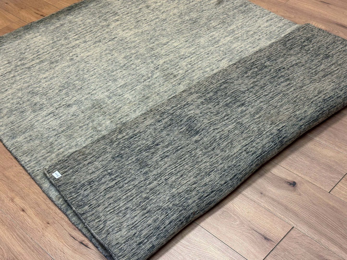 Gabbeh Teppich Schurwolle in Melange Grüntönen