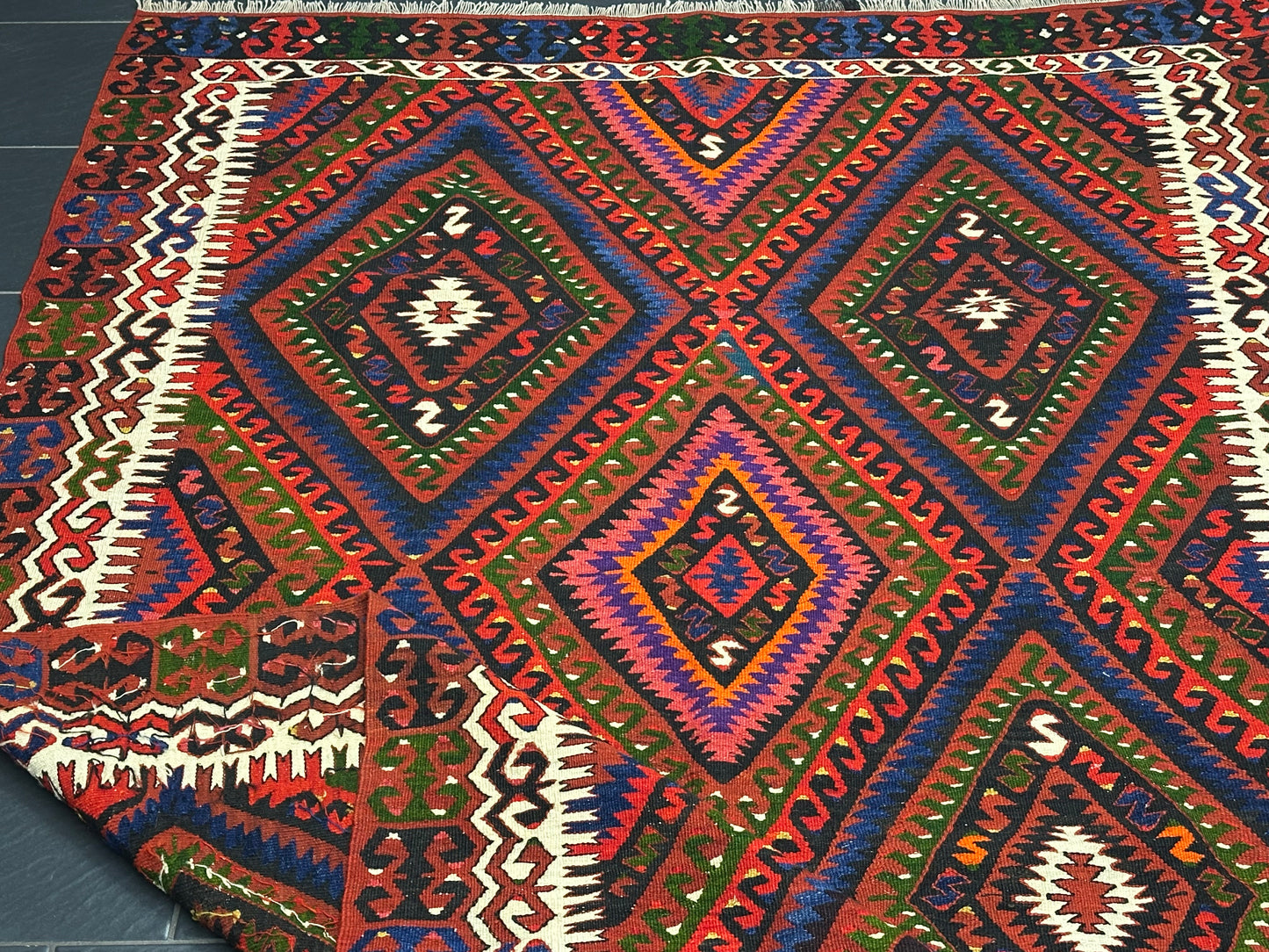 Orientteppich handgeknüpft Kelim antik Naturfarben 287 × 160 cm