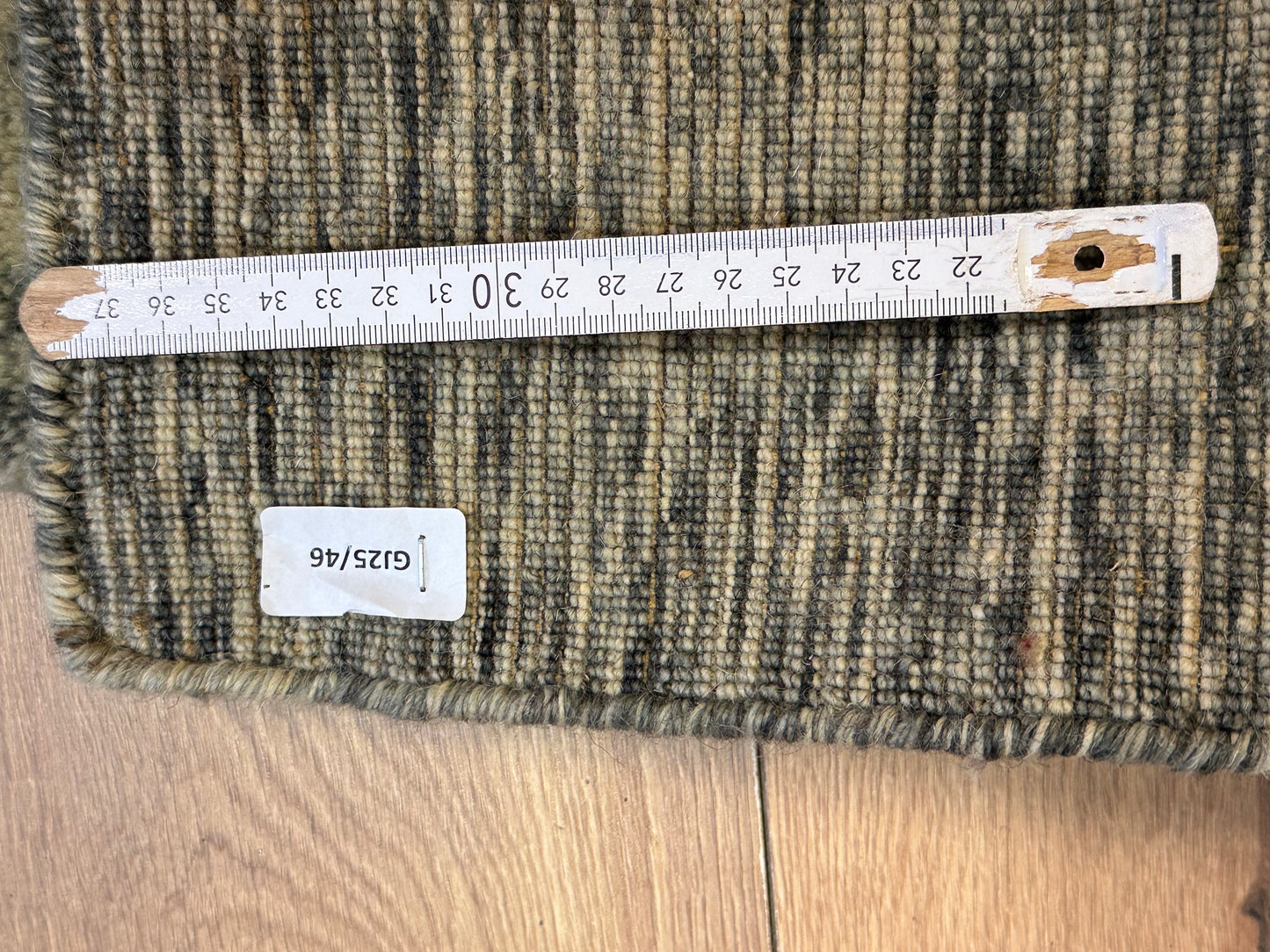 Gabbeh Teppich Schurwolle in Melange Grüntönen