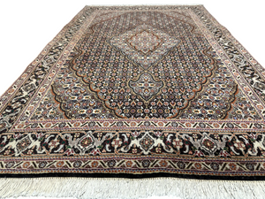 Orientteppich handgeknüpft Täbriz Autüh mit Seide 160 × 103 cm