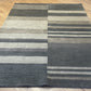 Gabbeh Teppich Schurwolle mit modernem Blockstreifen Design