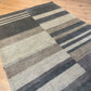 Gabbeh Teppich Schurwolle mit modernem Blockstreifen Design