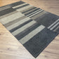 Gabbeh Teppich Schurwolle mit modernem Blockstreifen Design