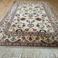 Orientteppich handgeknüpft Keschan 210x140 cm Korkwolle floral