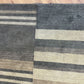 Gabbeh Teppich Schurwolle mit modernem Blockstreifen Design