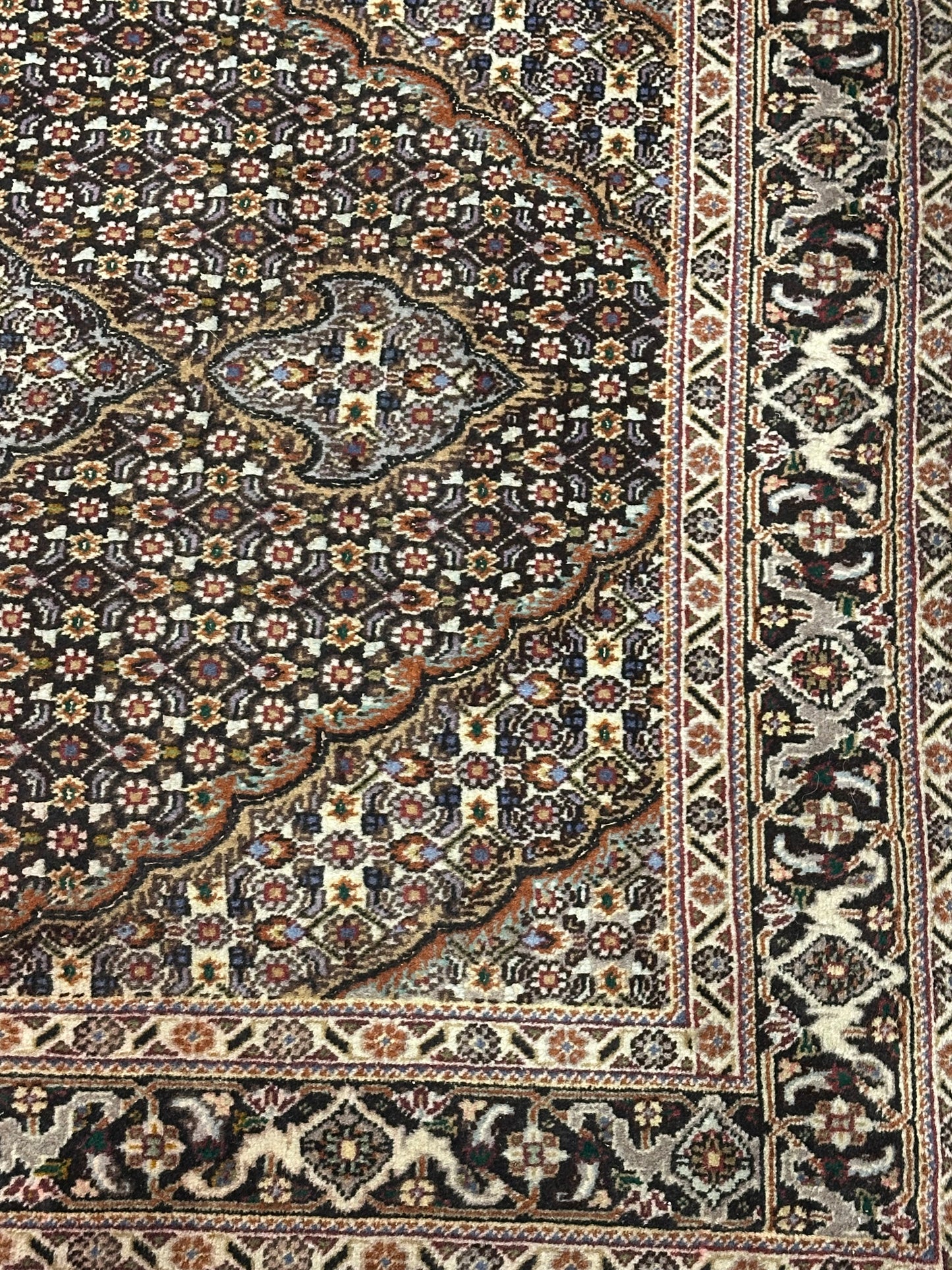 Orientteppich handgeknüpft Täbriz Autüh mit Seide 160 × 103 cm