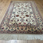 Orientteppich handgeknüpft Keschan 210x140 cm Korkwolle floral