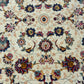 Orientteppich handgeknüpft Keschan 210x140 cm Korkwolle floral