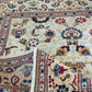Orientteppich handgeknüpft Keschan 210x140 cm Korkwolle floral