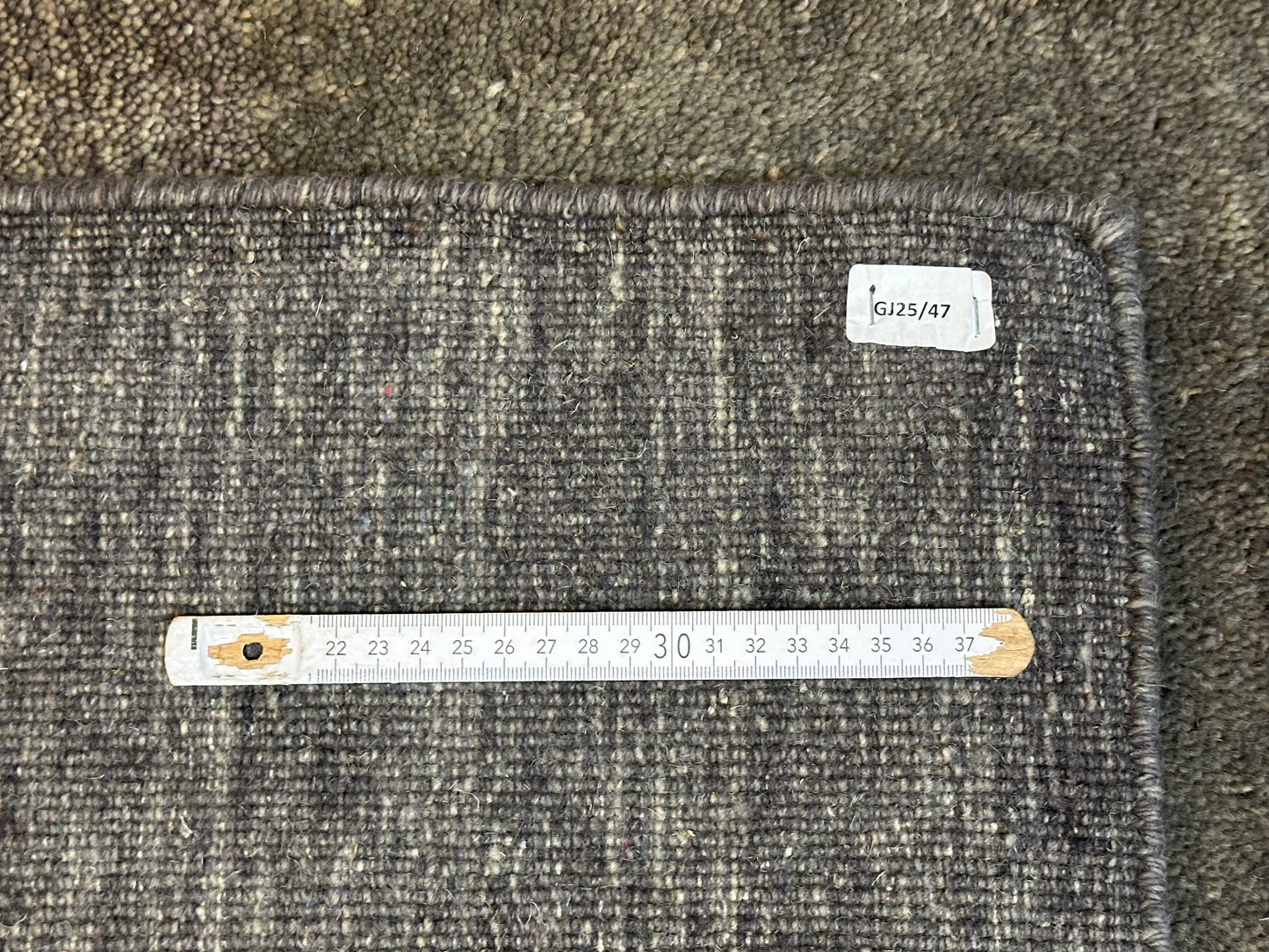 Gabbeh Teppich Schurwolle mit modernem Blockstreifen Design