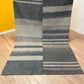 Gabbeh Teppich Schurwolle mit modernem Blockstreifen Design