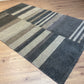 Gabbeh Teppich Schurwolle mit modernem Streifen Blockdesign